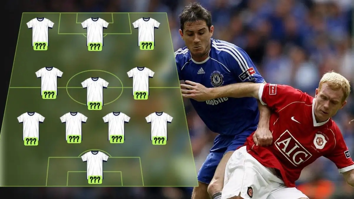A combined Chelsea and Manchester United XI