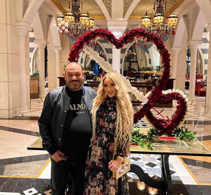 Sudanese businessman Hazim Mustafa with his South African-born wife, Bianca O'Donoghue.