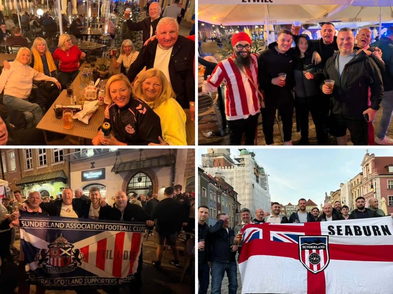 Sunderland AFC's red and white army has arrived in Poznan