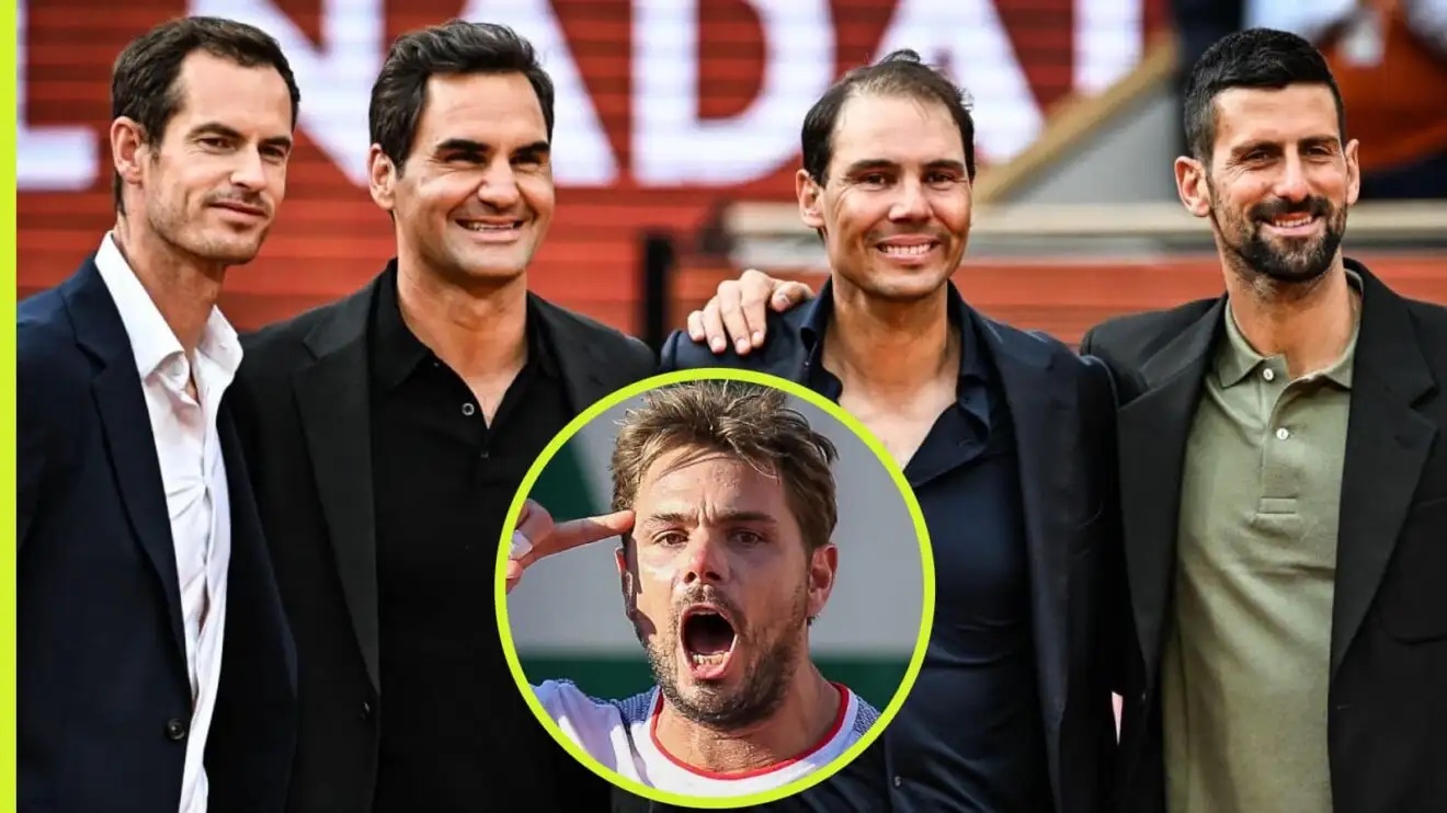 Andy Murray, Roger Federer, Rafael Nadal, Novak Djokovic and Stan Wawrinka