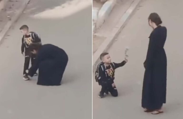 في مشهد يخطف القلوب.. طفل يعبر عن حبه لوالدته بعد ربطها لحذائه ويثير موجة من التفاعل