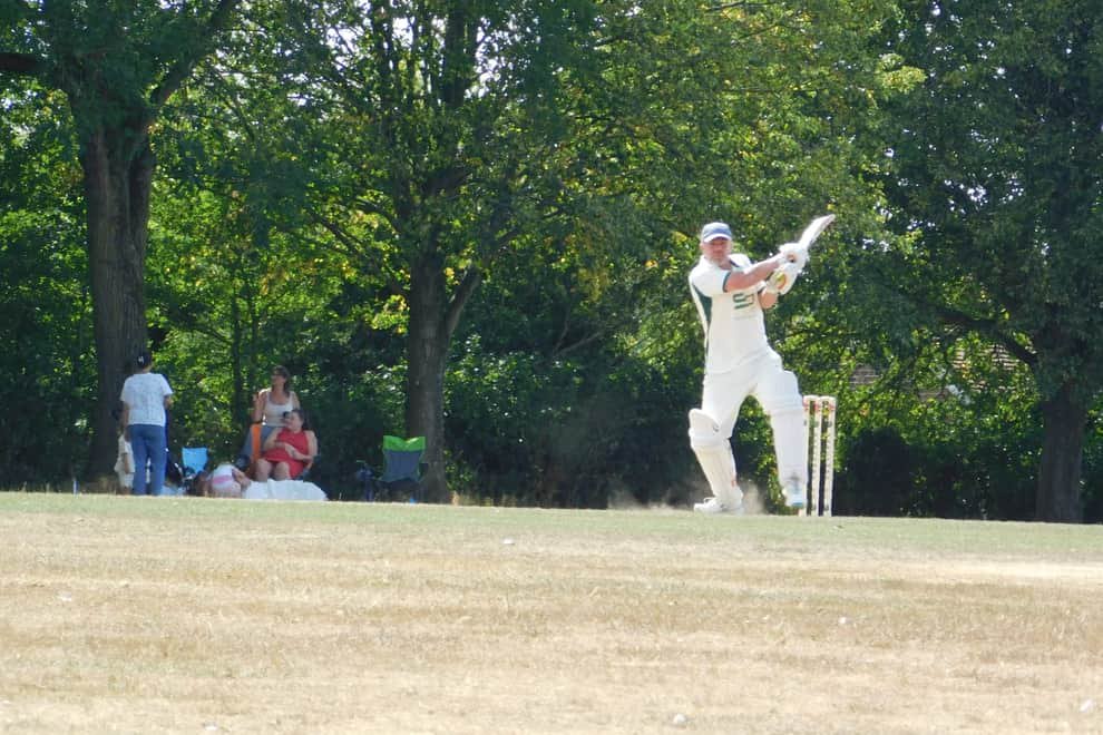 Dan Weisner on his way to 63 not out