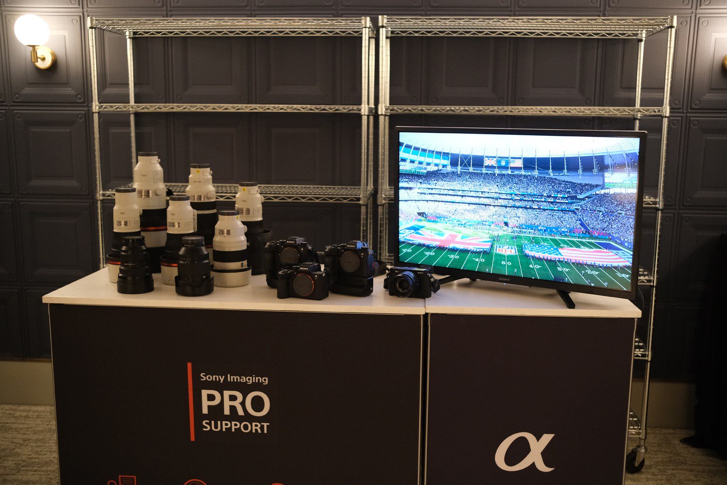 Sony NFL London photographer workroom