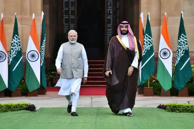 सऊदी क्राउन प्रिंस और भारतीय प्रधानमंत्री नरेंद्र मोदी