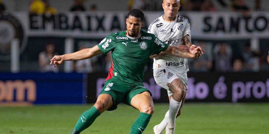 Palmeiras empata com Santos e pode ver Flamengo abrir vantagem