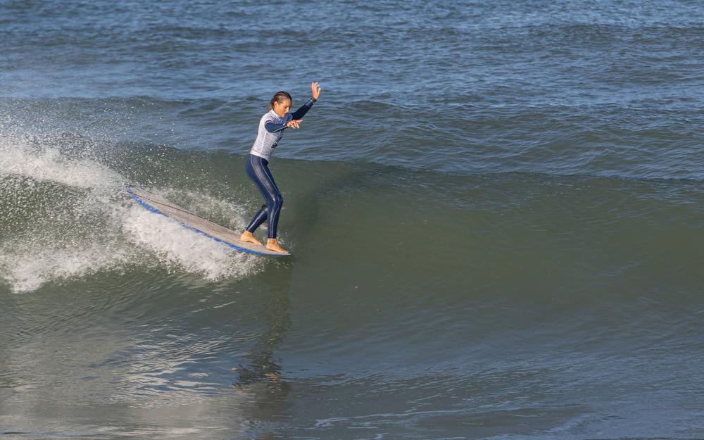 Des vagues d’une hauteur de 1,20 m, ont déferlé ce dimanche 18 octobre, à Hossegor.