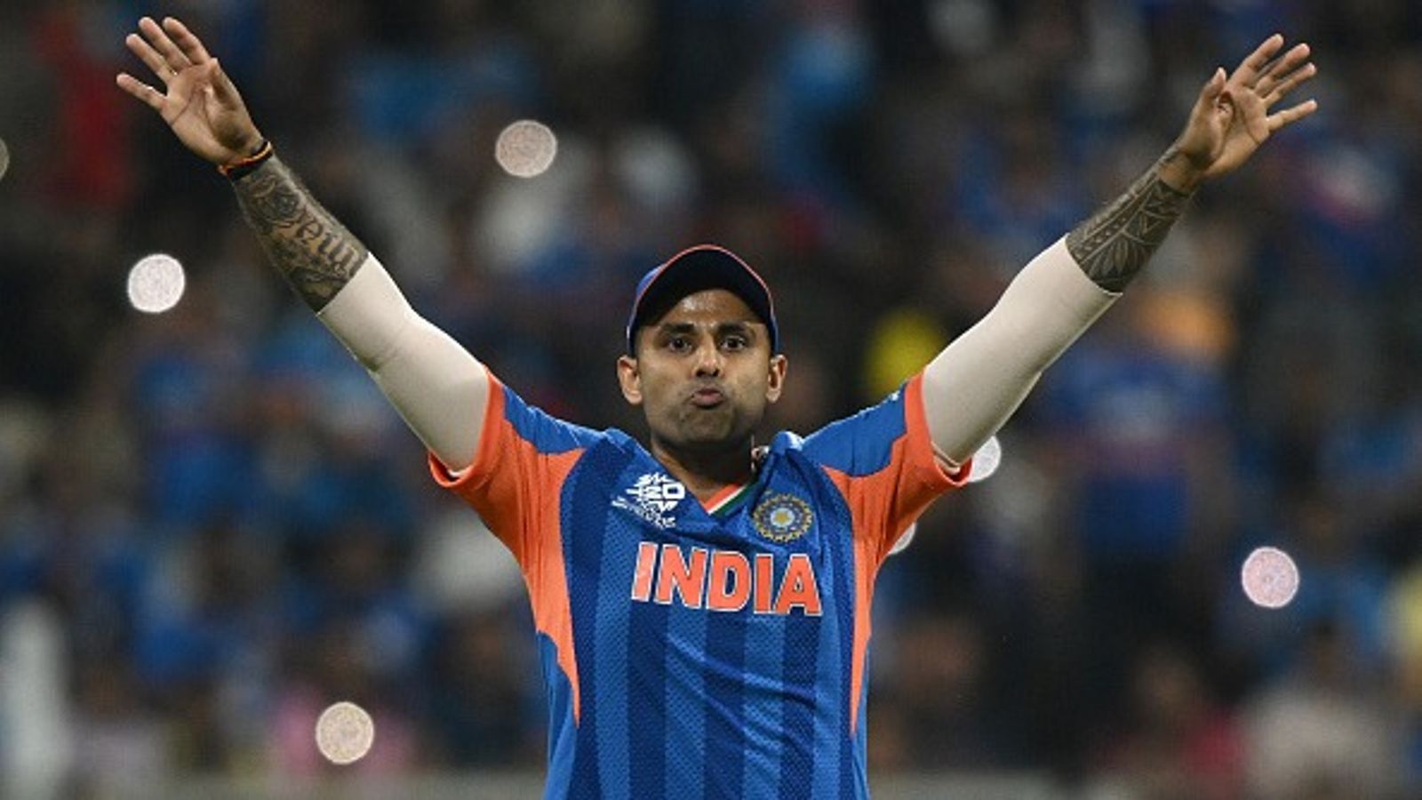 India's veteran batter Suryakumar Yadav in this frame. (Getty)