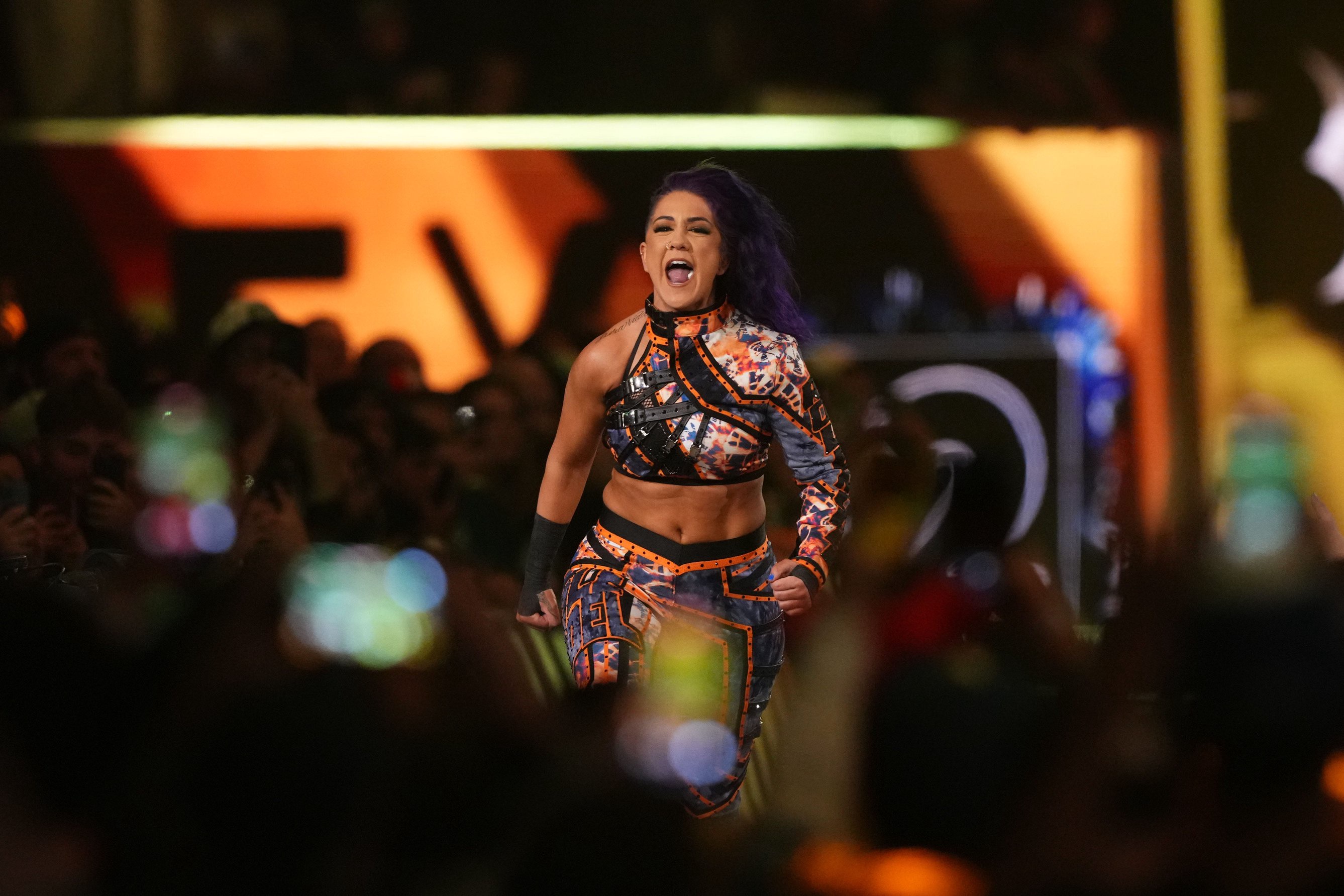  Bayley during the Women’s Royal Rumble during the WWE Royal Rumble at Lucas Oil Stadium. 