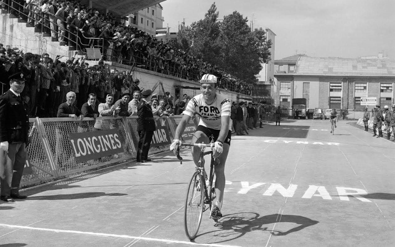 Vin Denson makes history at Campobasso in 1966 as he becomes the first British rider to win a stage of the Giro d'Italia