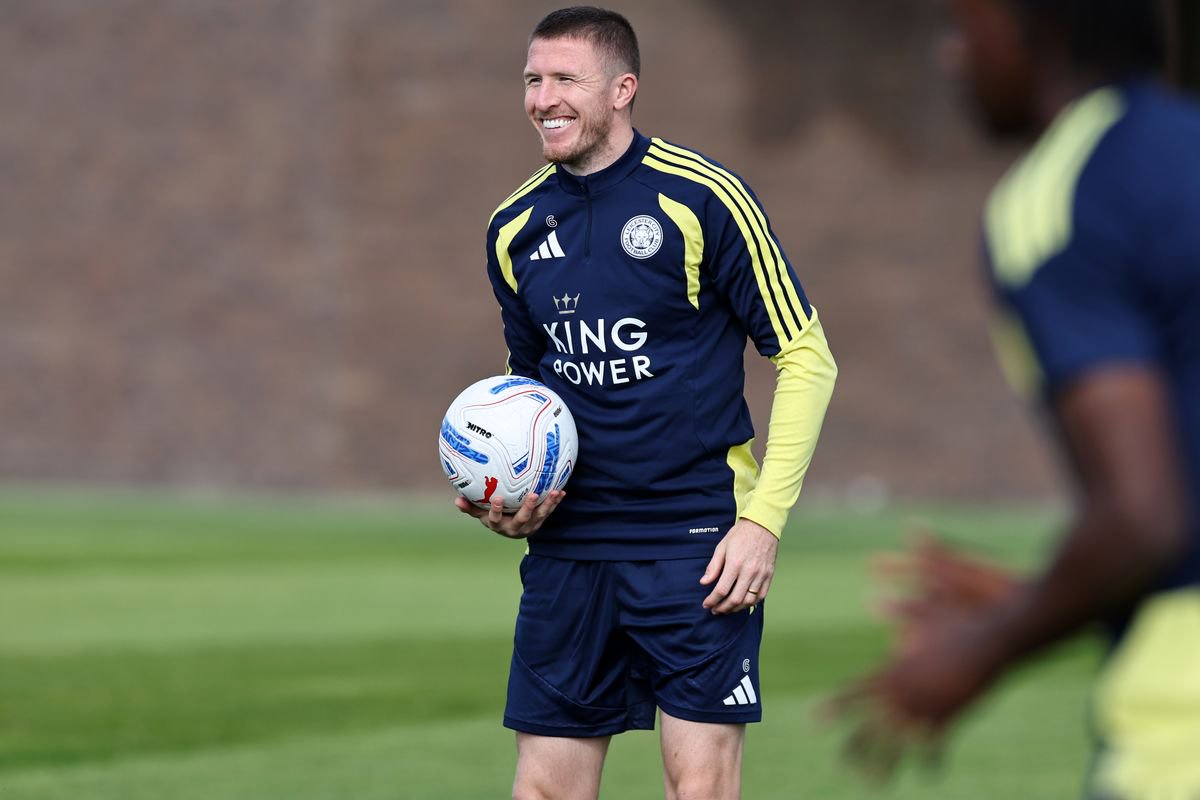 John Lundstram during a Leicester City training session