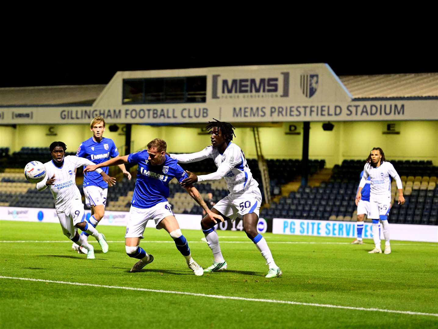 Etahn Coleman in the thick of the action after starting the midweek cup match Picture: Barry Goodwin