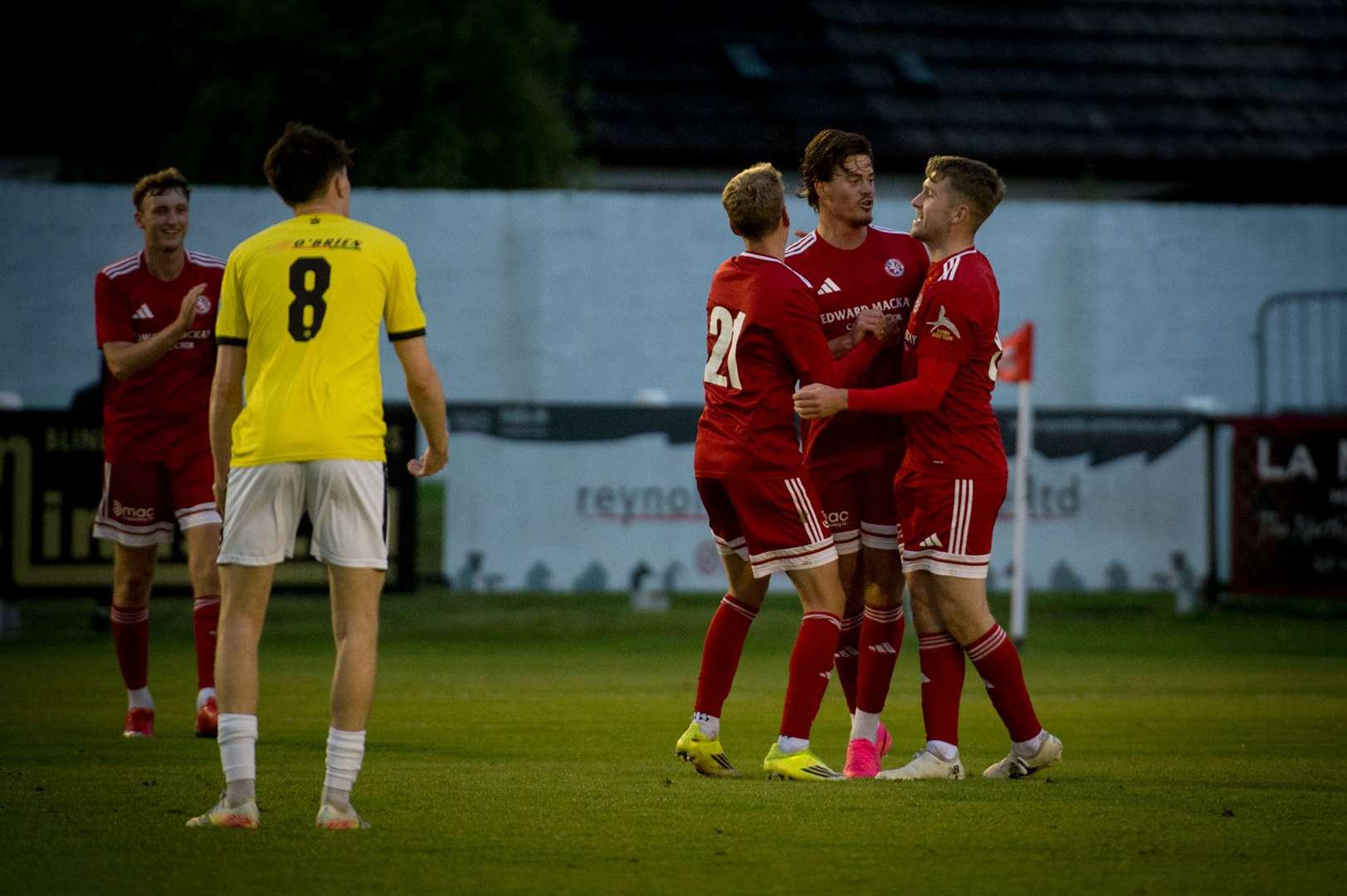 Ben Barron inspired injury-hit Brora's comeback victory against Lossiemouth. Picture: Callum Mackay