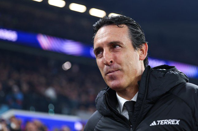 BIRMINGHAM, ENGLAND - OCTOBER 21: Unai Emery manger / head coach of Aston Villa during the UEFA Champions League 2026/27 League Phase MD3 match between Aston Villa FC and Viking FK at Villa Park on October 21, 2026 in Birmingham, United Kingdom. (Photo by Robbie Jay Barratt - AMA/Getty Images)