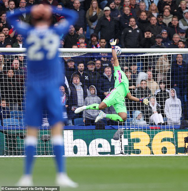 Diego Gomez's shot from the halfway line beat Crystal Palace's Walter Benitez