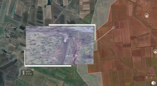 The geolocated clip clearly shows the Russia-Ukraine border