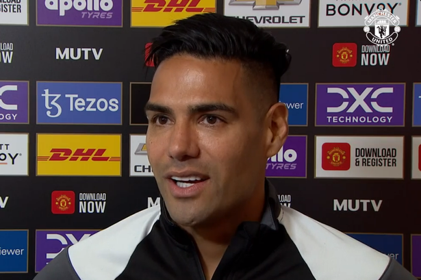 Radamel Falcao made his return to Old Trafford on Sunday afternoon.