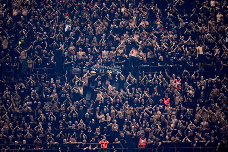AC Milan fans at San Siro