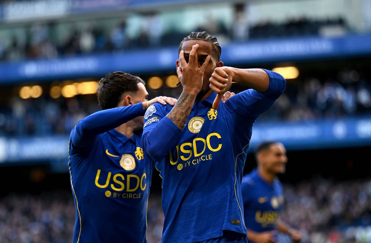 Joao Pedro celebrates