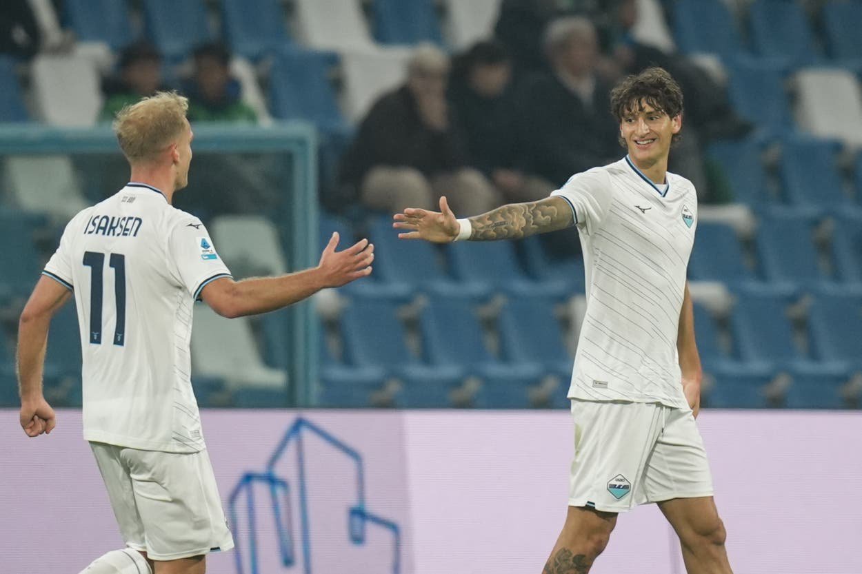 The defender’s goal helped Lazio to a big win away at Sassuolo