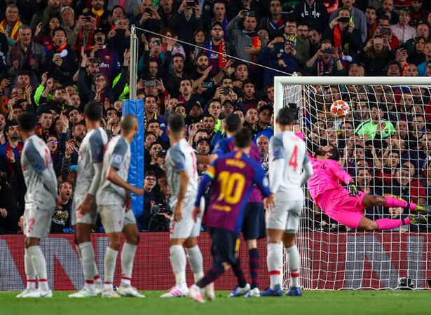 Messi netted a stunning free-kick in Barcelona's 3-0 Champions League win over Liverpool in 2019