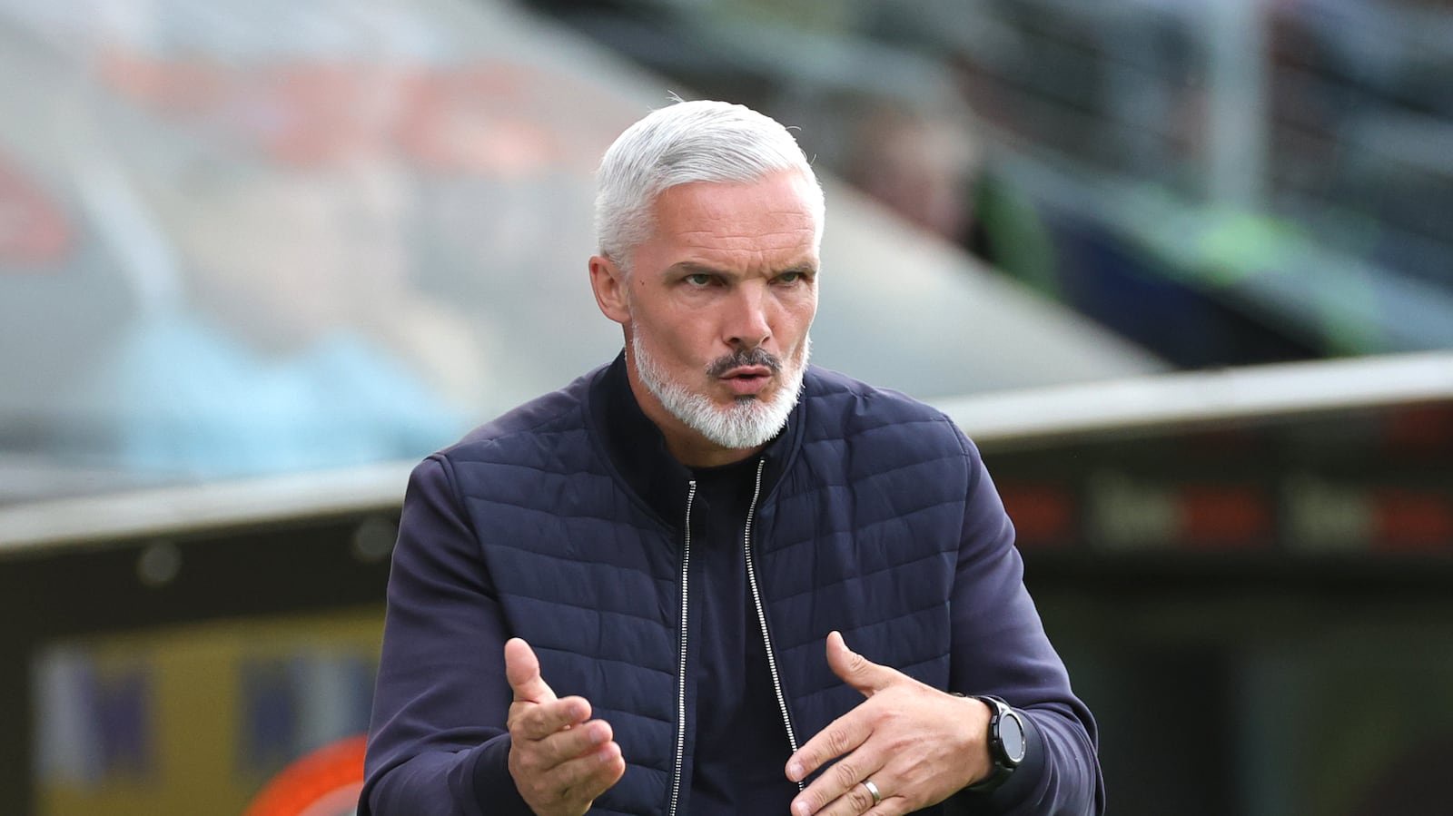 Jim Goodwin on the touchline