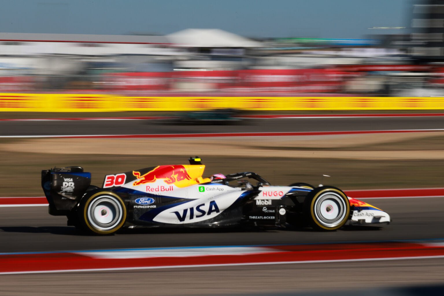 Racing Bulls driver Liam Lawson on track during practice at the 2026 F1 United States Grand Prix