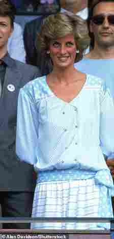 In 1985, 'with her jealousy of Camilla at its height', the Princess sent a clear message by selecting 'a rather curious polyester frock in polka dots and stripes' for Live Aid, which was broadcast to millions