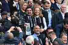 Newcastle's Saudi Arabian chairman Yasir Al-Rumayyan and minority owner Amanda Staveley pictured at St James' Park shortly after their October 2021 takeover