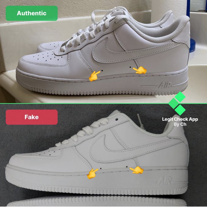 real and fake air force 1