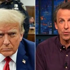 Late night host reacts to Trump responding to threat of jail time