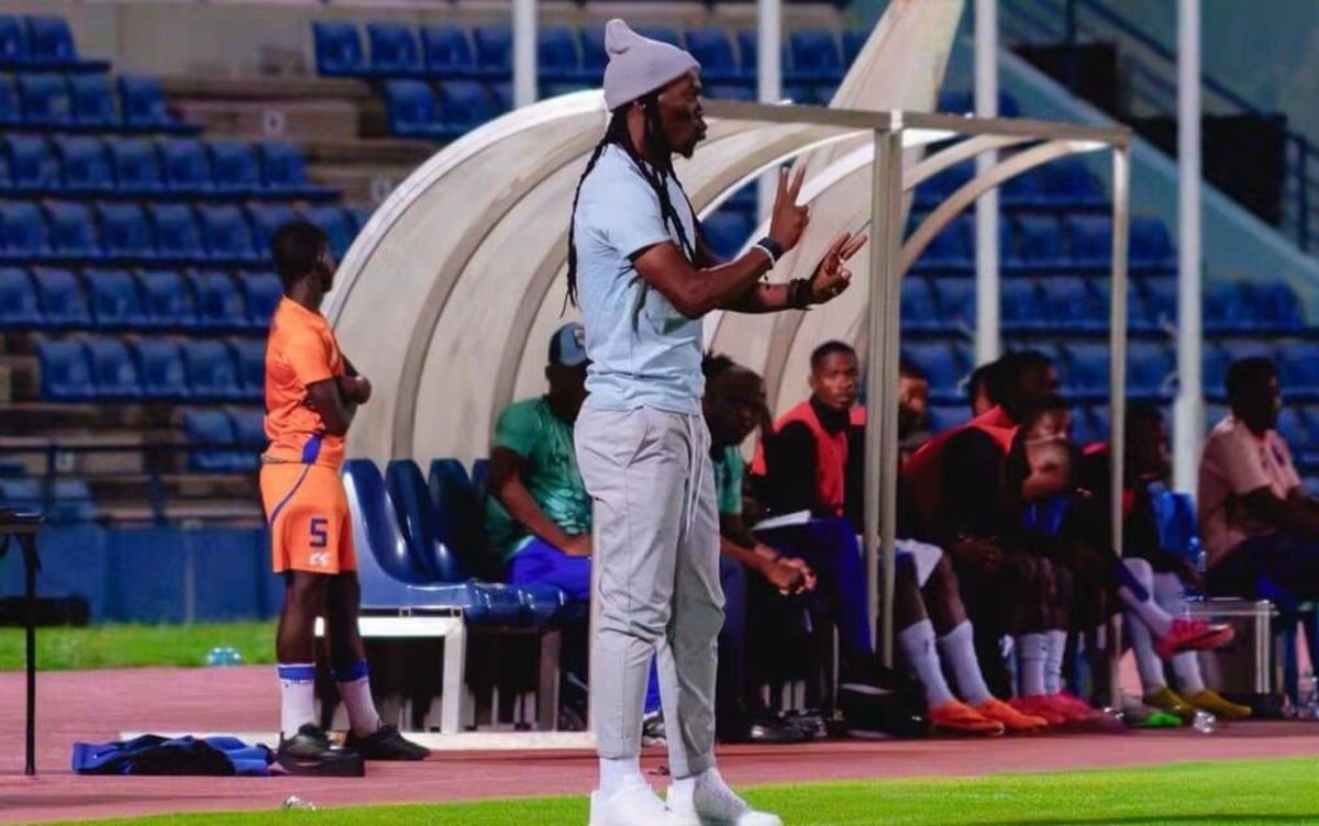 Reneilwe 'Yeye' Letsholonyane during a Mochudi Centre Chiefs match