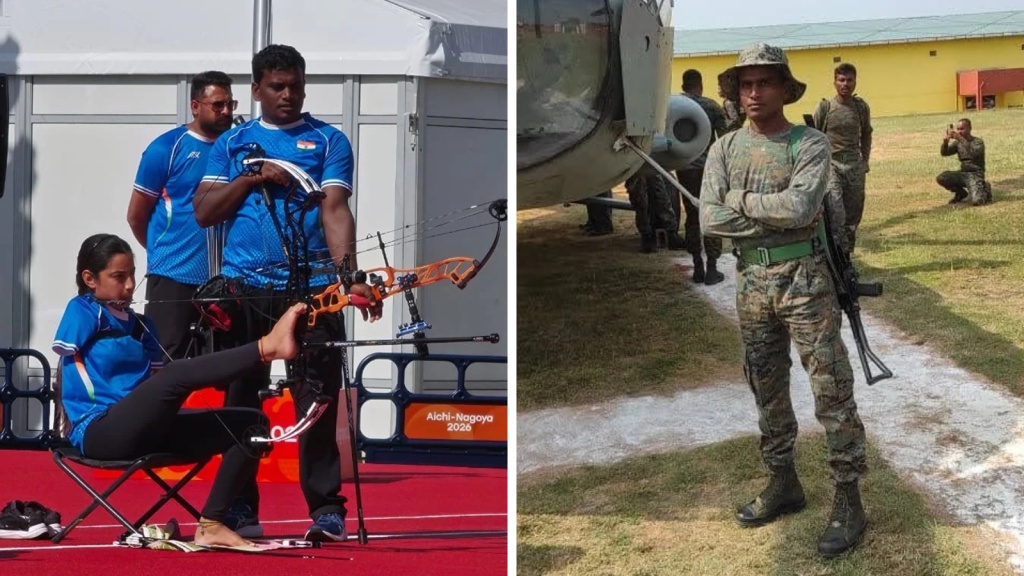Former CoBRA commando Toman Kumar Taram won the archery mixed team gold at Asian Para Games with Sheetal Devi. (SAI/Special Arrangement)