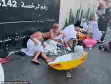 Elderly people in particular have been struggling with the heat during the pilgrimage