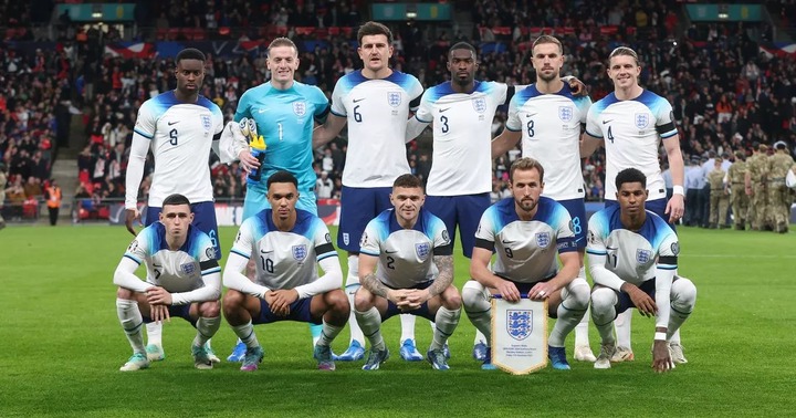 England team photo during the UEFA EURO 2024 European qualifier match between England and Malta at Wembley Stadium on November 17, 2023 in London, United Kingdom
