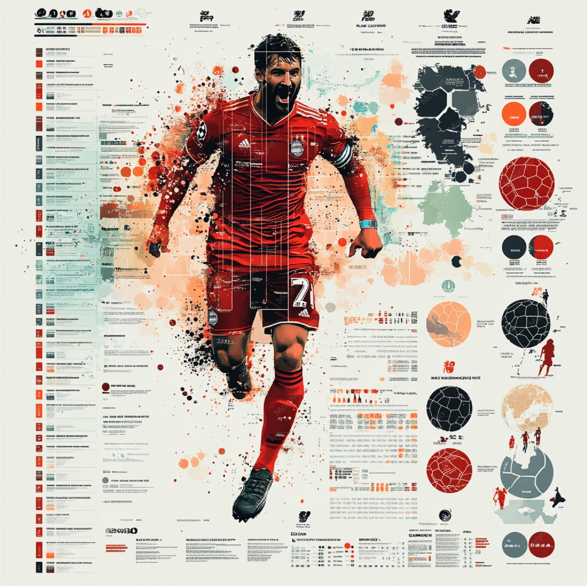 Detailed infographic showing league standings scorers upcoming fixtures