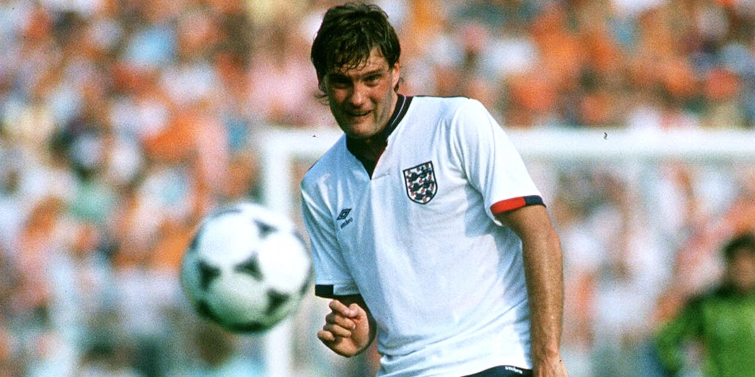Glenn Hoddle in action for England