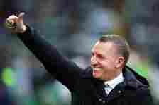 Celtic manager Brendan Rodgers is seen during the Cinch Scottish Premiership match between Celtic FC and St. Johnstone FC at Celtic Park Stadium on...