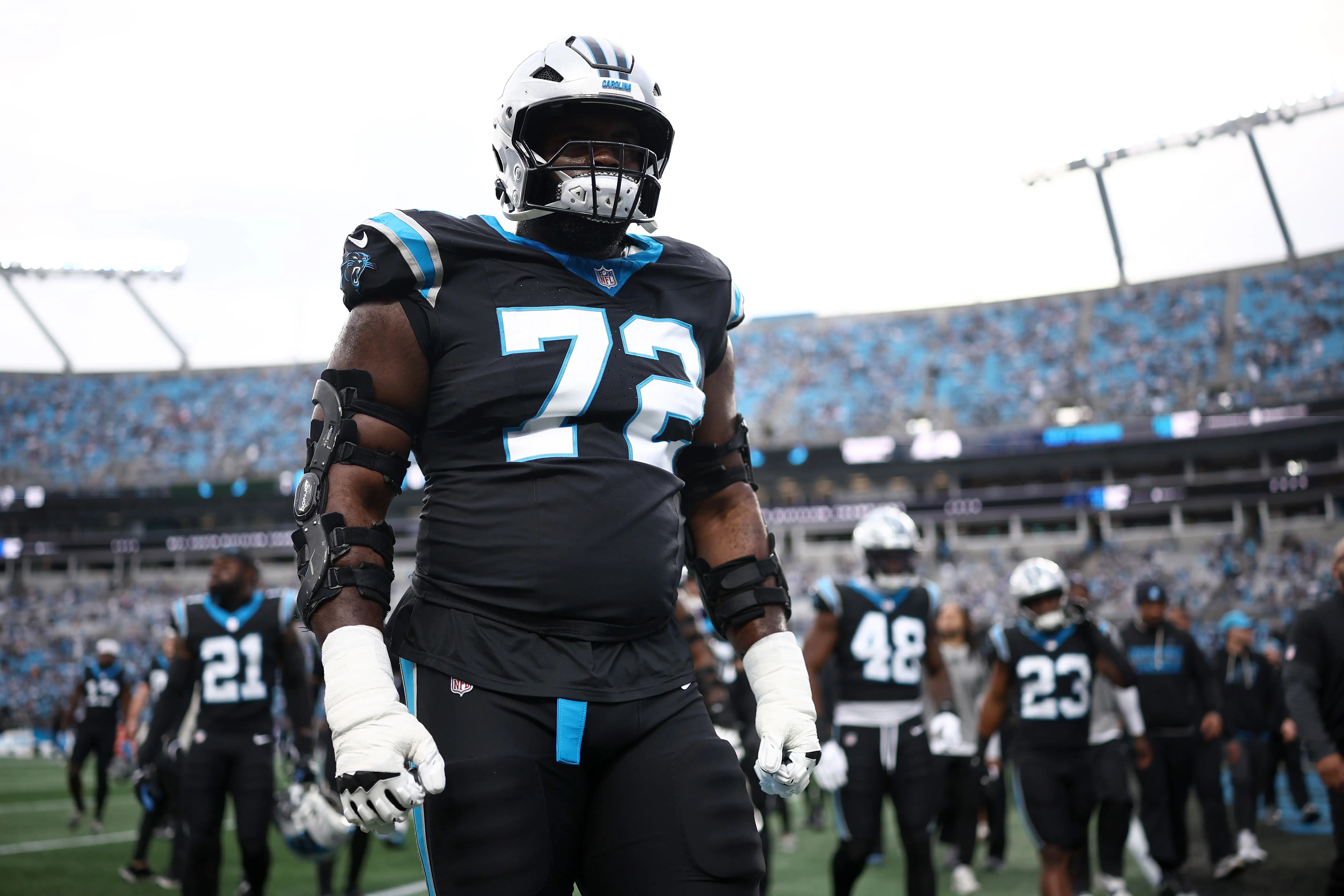 Carolina Panthers offensive tackle Taylor Moton