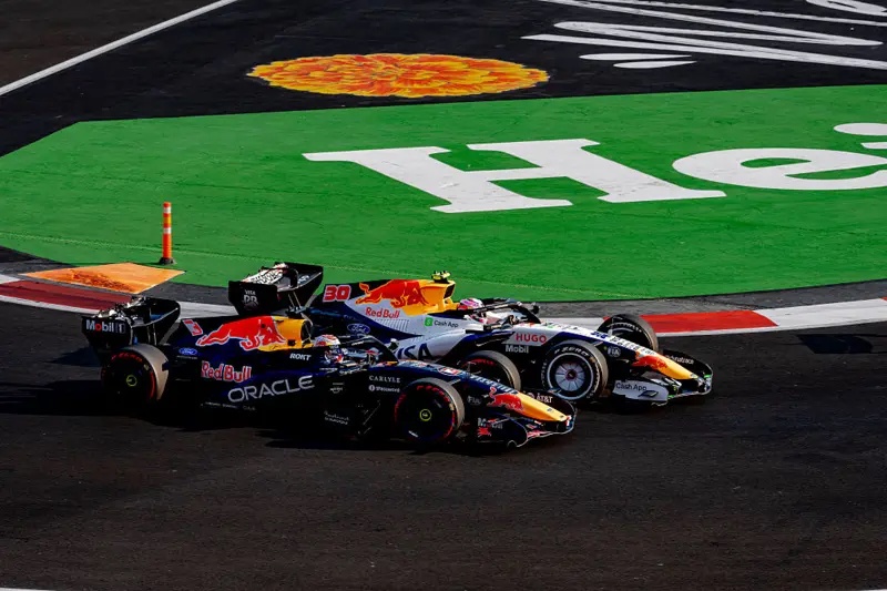 Max Verstappen and Liam Lawson
