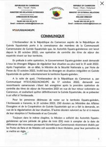 33 Camerounais rapatriés de Guinée équatoriale