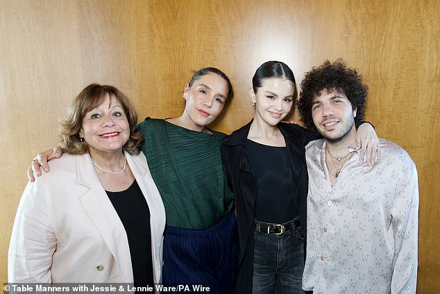 Selena made the rare admission as she discussed her and Benny's 'embarrassing' first kiss on the latest episode on Jessie and Lennie Ware's Table Manners podcast