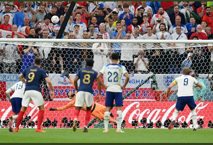 Kylian Mbappe hilarious reaction after Harry Kane missed a decisive penalty for England against France (Photos)