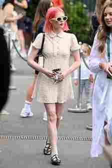 Lucy Boynton Wore Celine To The Wimbledon Tennis Championships
