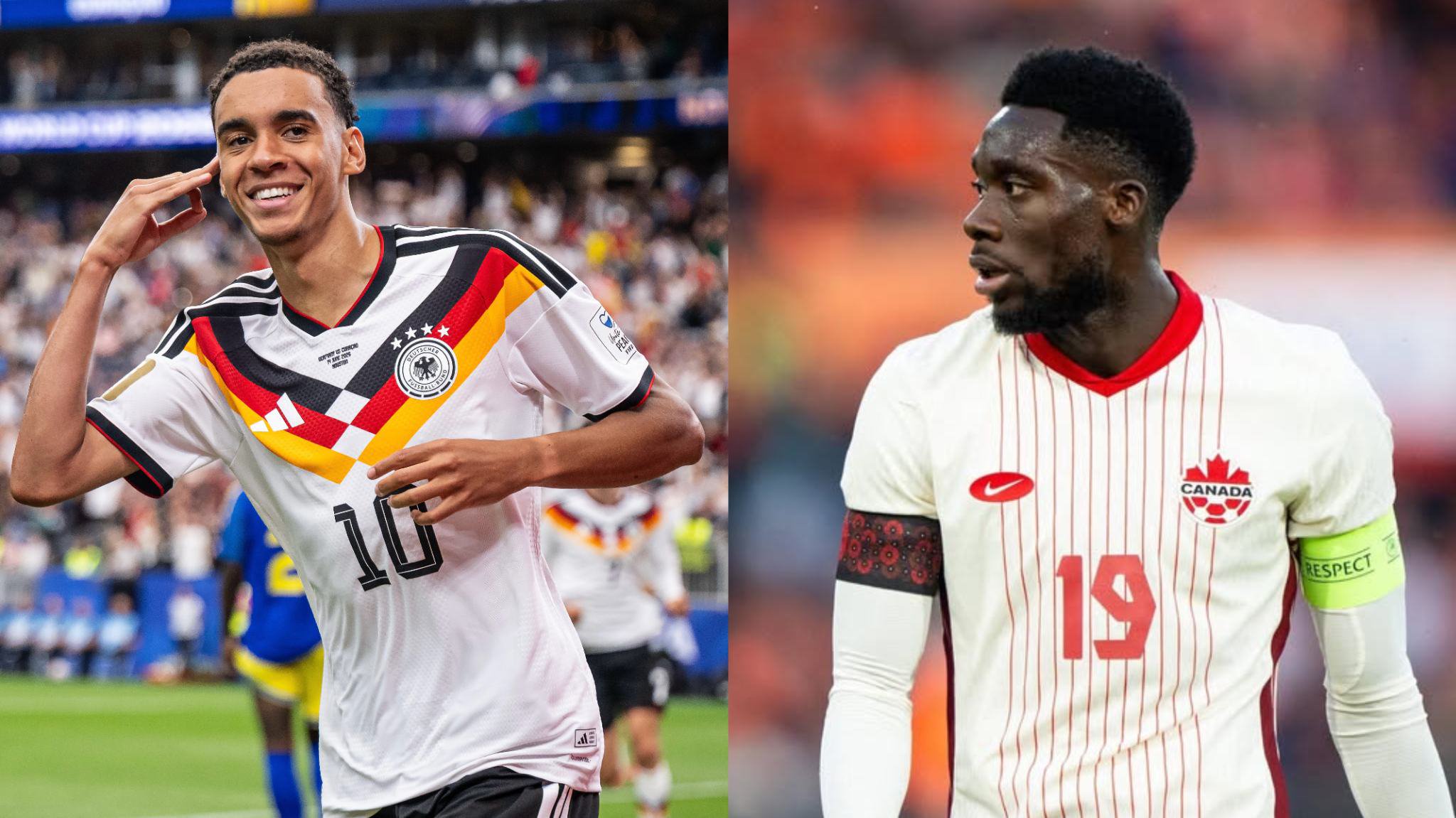 A collage of Jamal Musiala and Alphonso Davies. PHOTO/@jamalmusiala10. https://www.facebook.com/bayerntimes