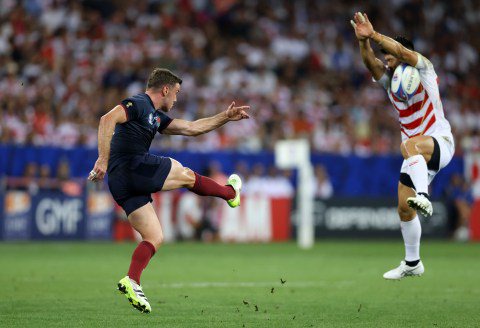 George Ford was busy with the boot against Japan