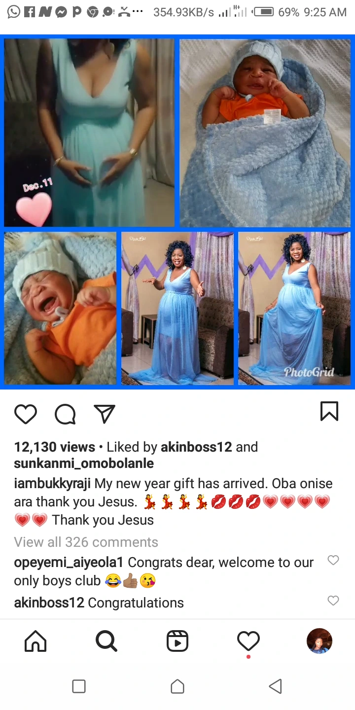 Actress Bukky Raji Welcomes A New Baby Boy. Congratulations to Her