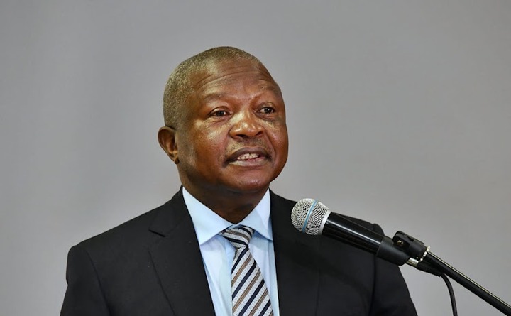 Deputy president David Mabuza addressed military veterans in Mahikeng, North West, on May 14 2022.