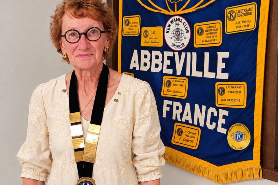 Francine Mellier, nouvelle présidente du club Kiwanis d'Abbeville.