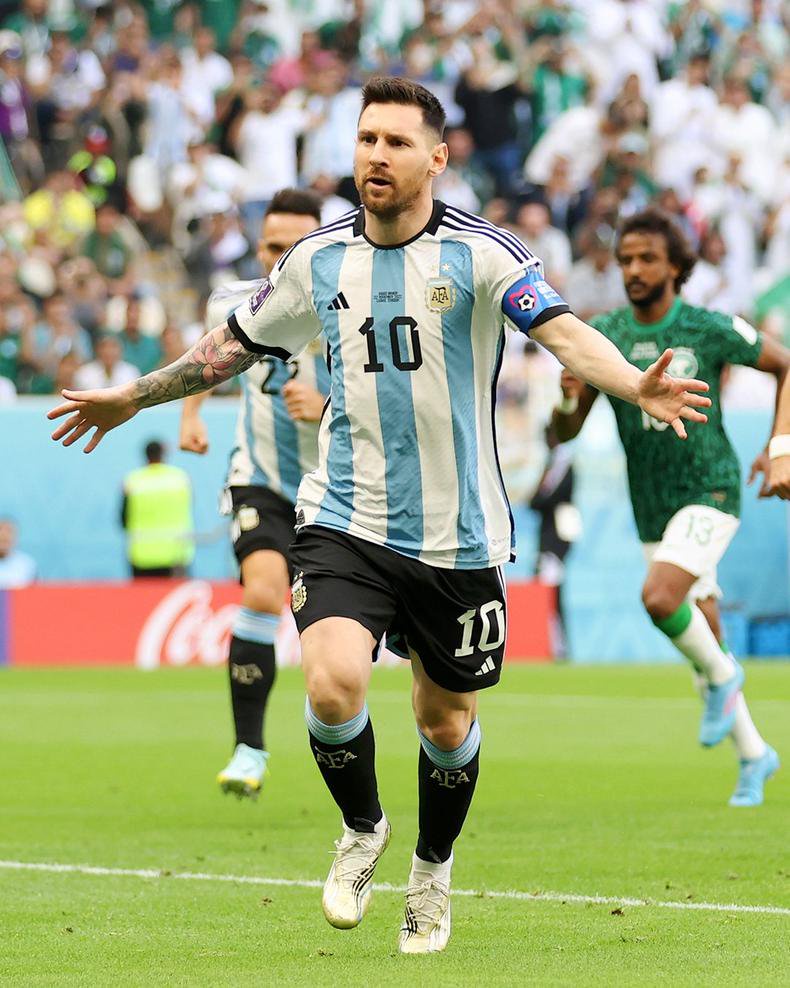 Lionel Messi scored Argentina's first goal of the 2022 World Cup