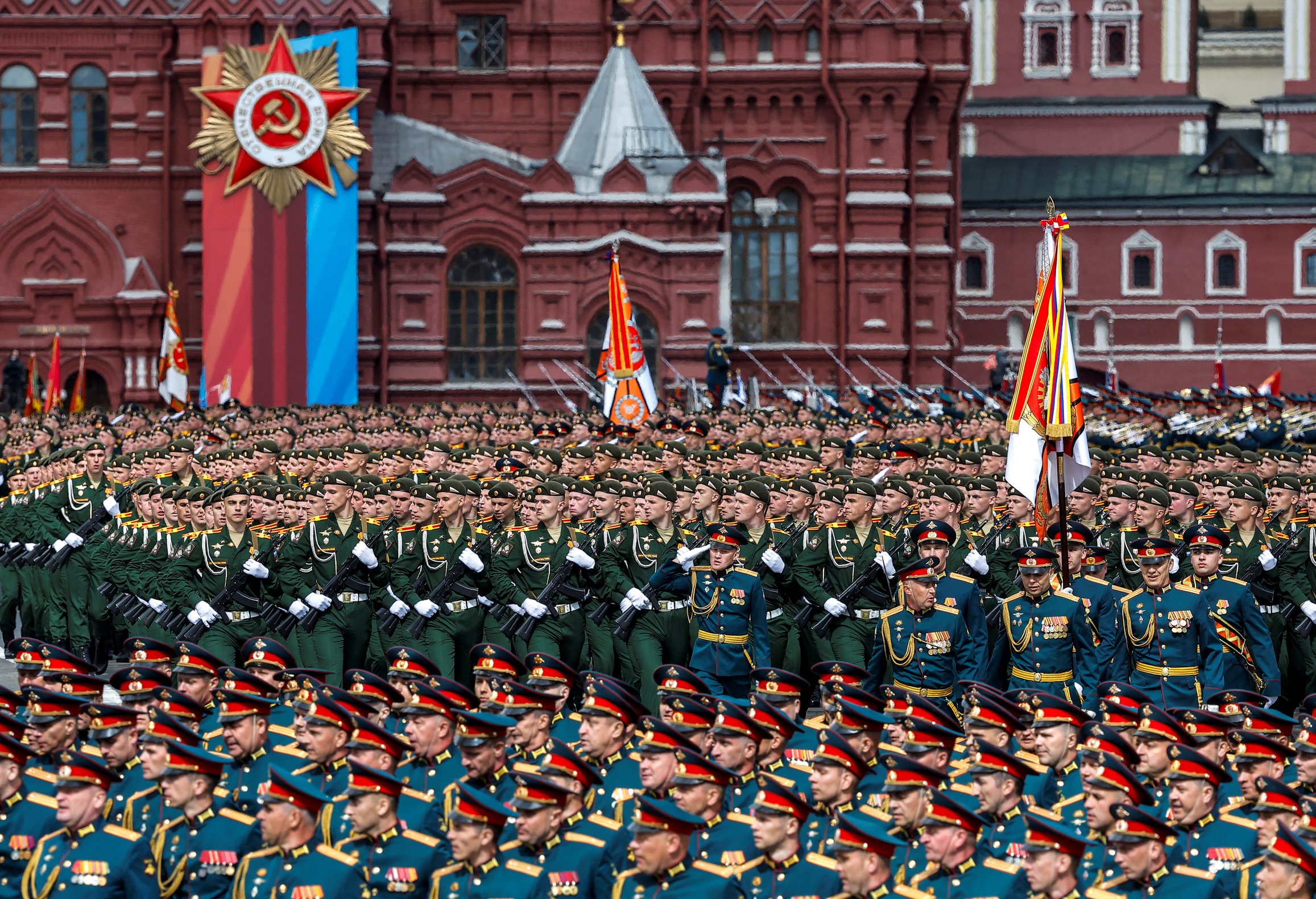 Other regions have cancelled their parades over 'security concerns' of a possible Ukrainian drone attacks